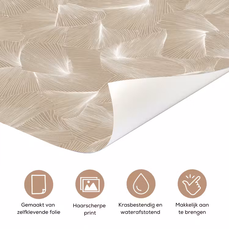 Deursticker - Organisch - Textuur - Beige — 3