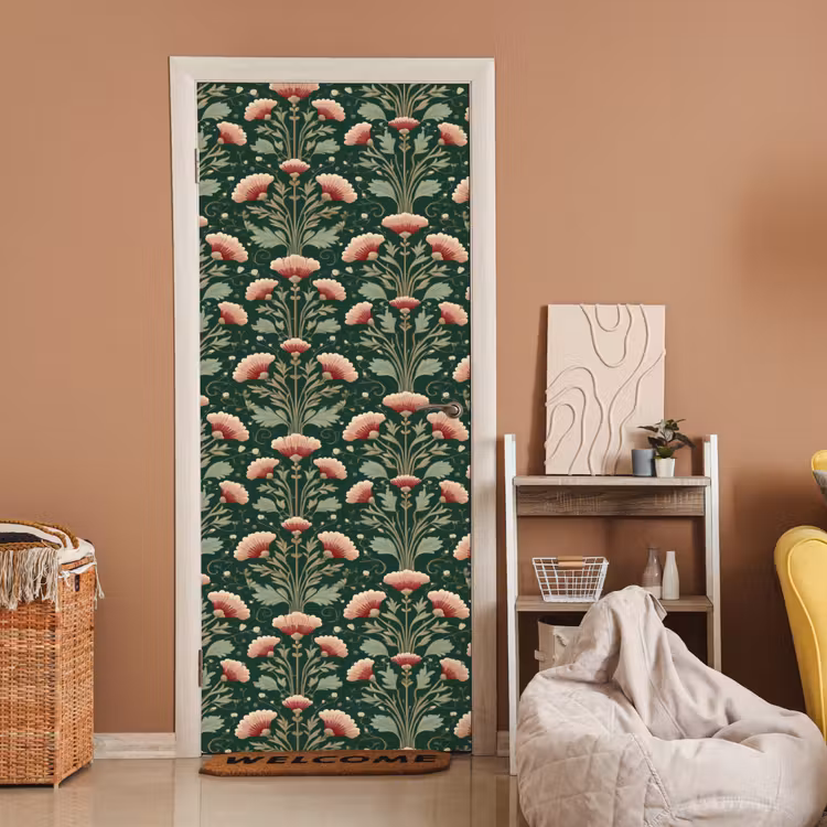 Deursticker - Patroon - Botanisch - Kleurrijk — 2