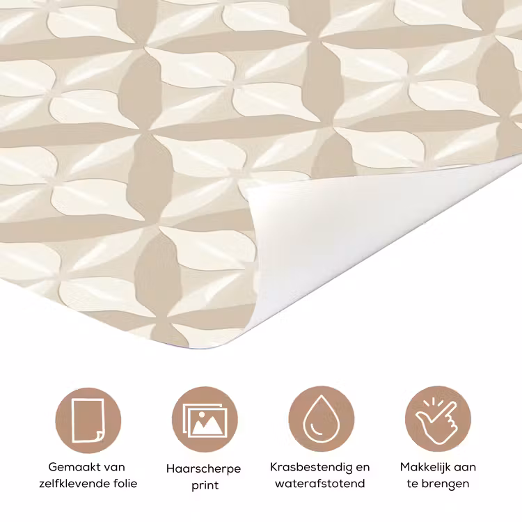 Deursticker - Patroon - Klassiek - Beige — 3