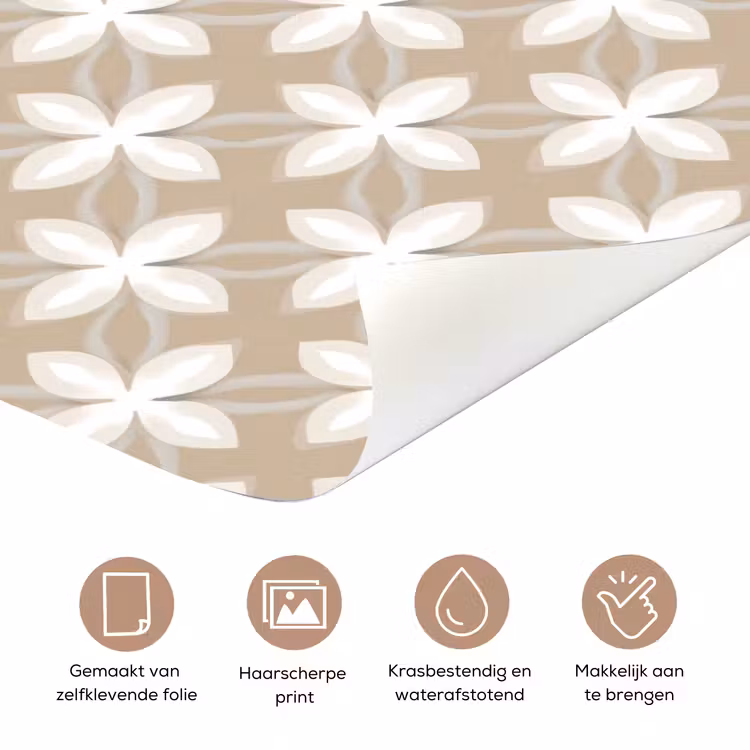 Deursticker - Patroon - Symmetrisch - Beige — 3