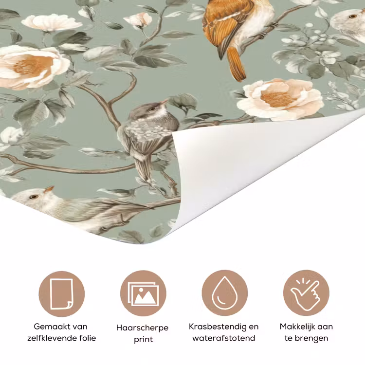 Deursticker - Roze - Vogels - Kleurrijk — 3