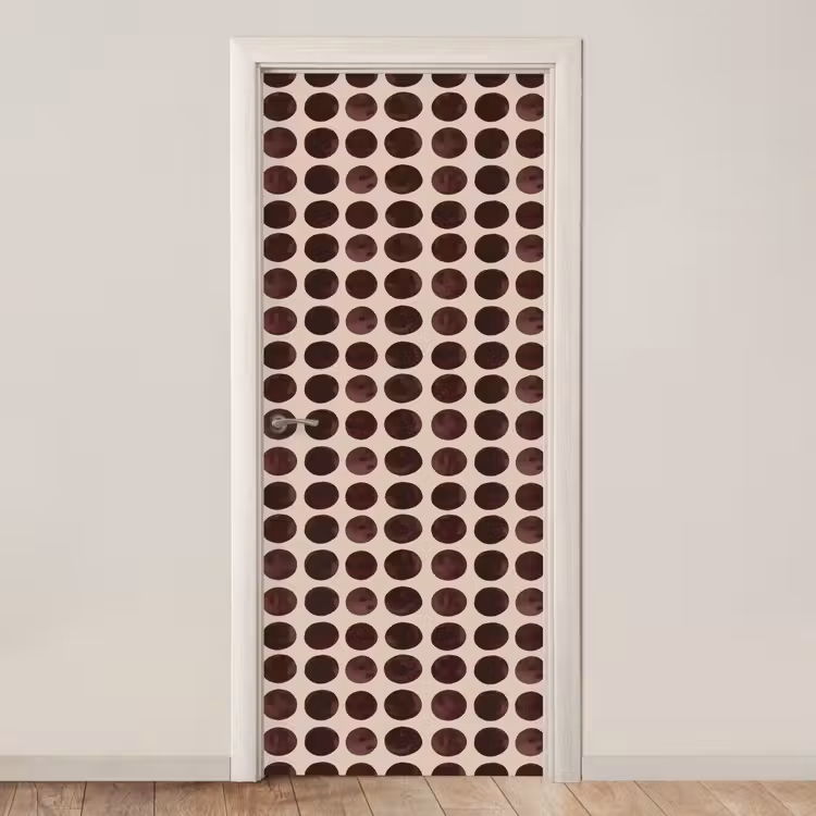 Deursticker - Stippen - Patroon - Bruin — 1