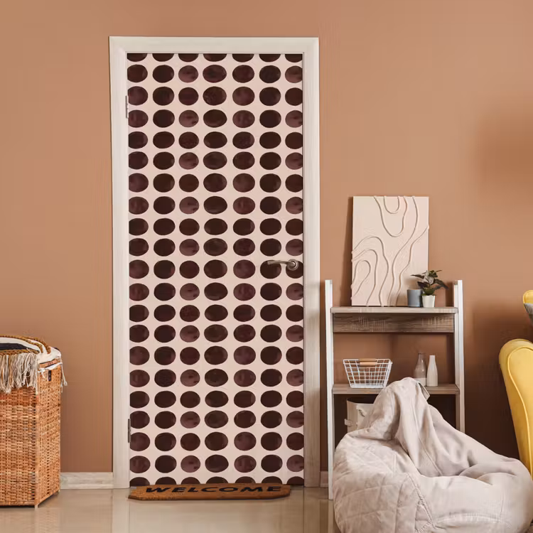 Deursticker - Stippen - Patroon - Bruin — 2