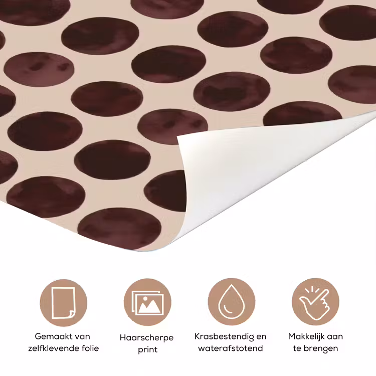 Deursticker - Stippen - Patroon - Bruin — 3