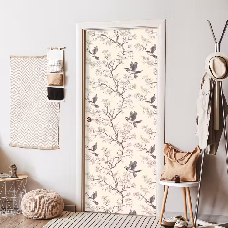 Deursticker - Takken - Vogels - Beige — 8