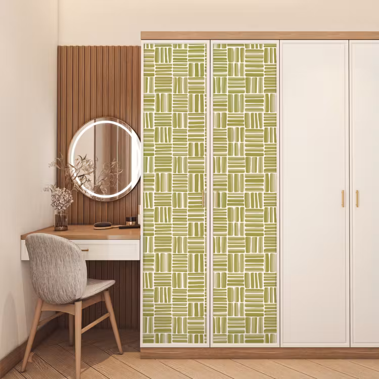 Deursticker - Vlecht - Patroon - Groen — 5