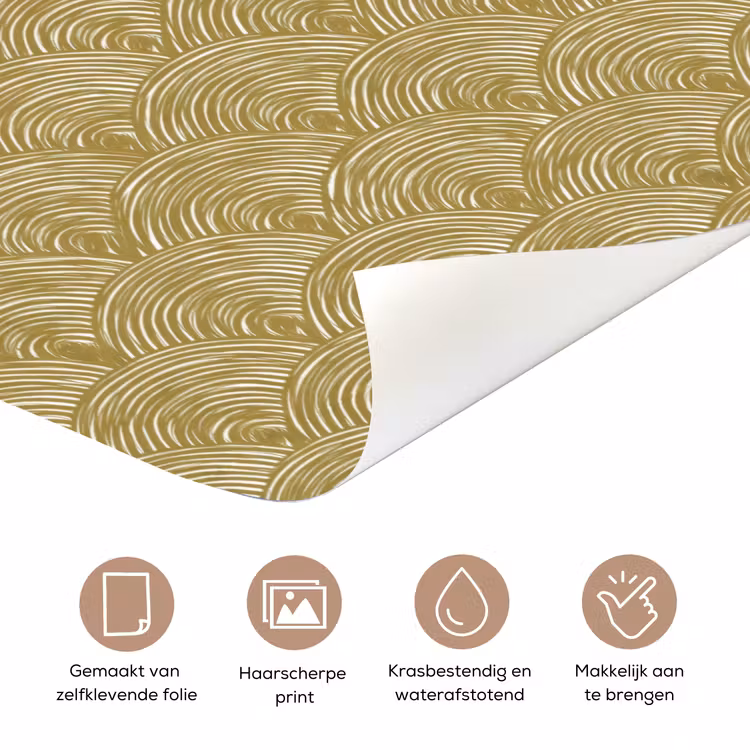 Deursticker - Waaier - Geometrisch - Groen — 3
