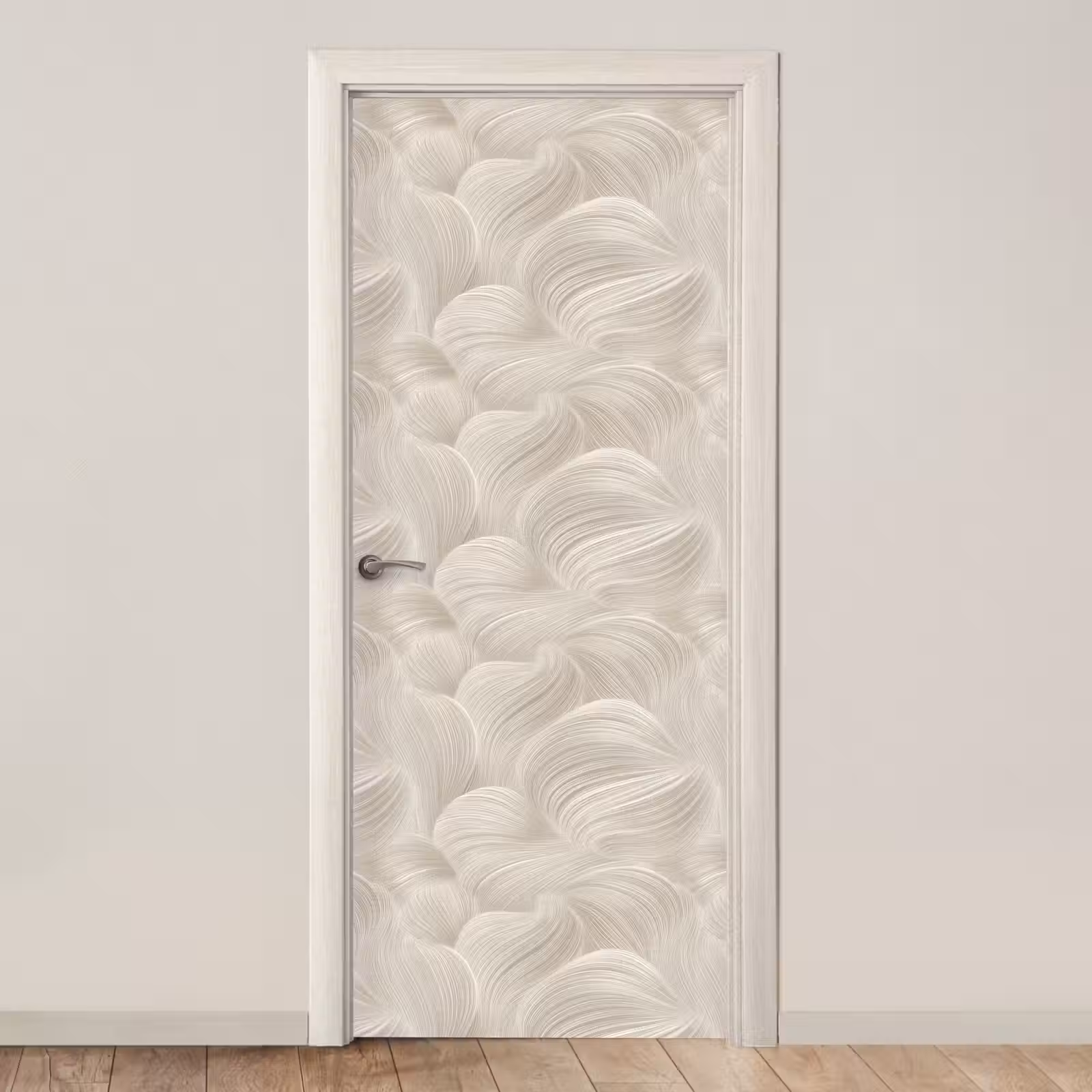 Deursticker - Lijnen - Waaier - Beige — 1