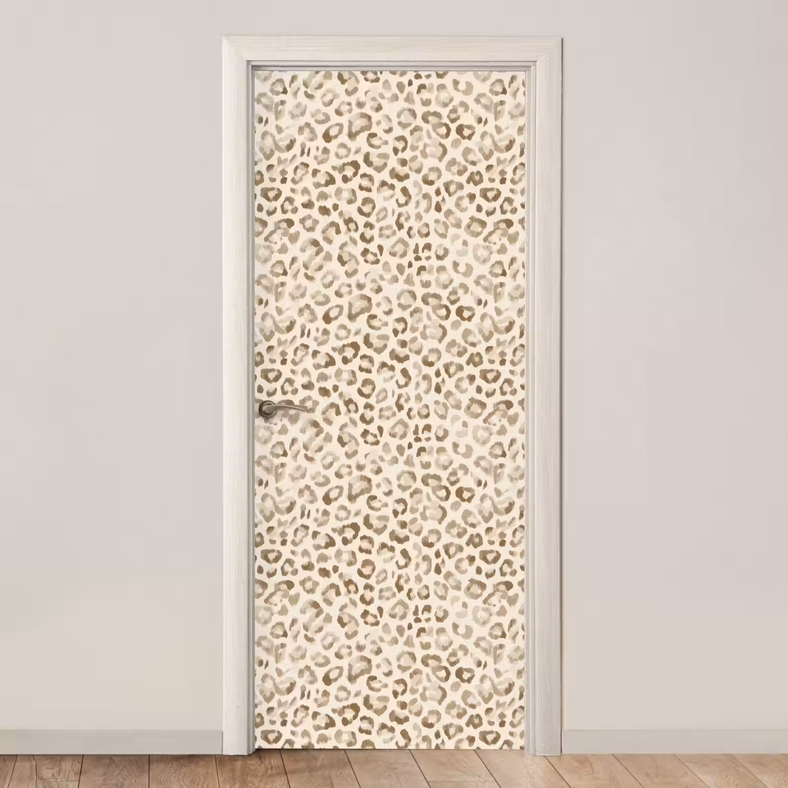 Deursticker - Luipaard - Klassiek - Beige — 1