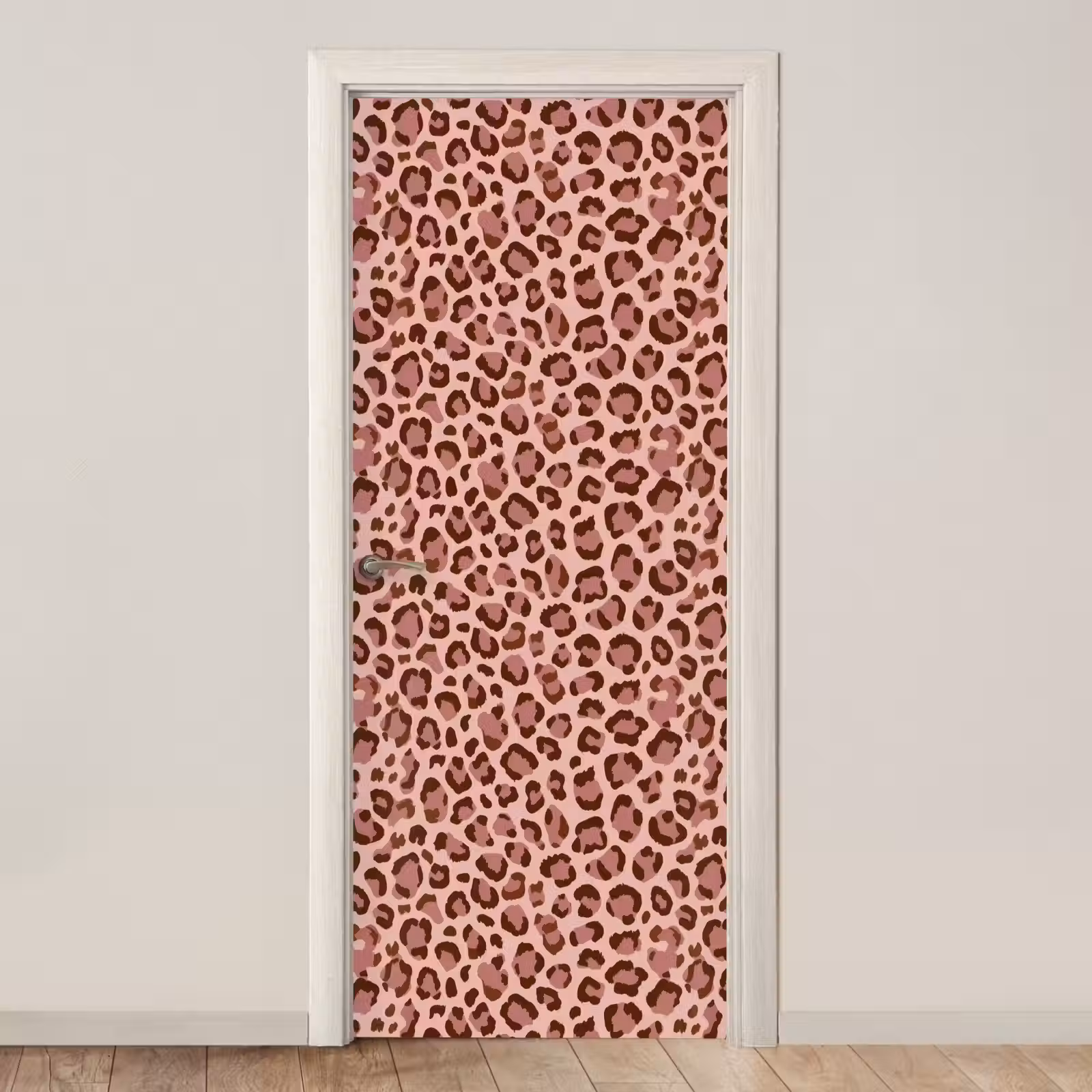 Deursticker - Luipaard - Patroon - Roze — 1