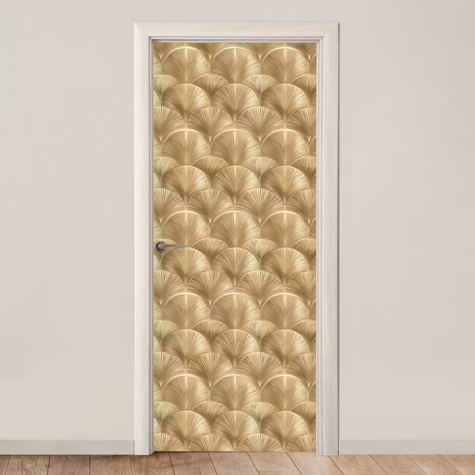 Deursticker - Patroon - Waaier - Goud — 1