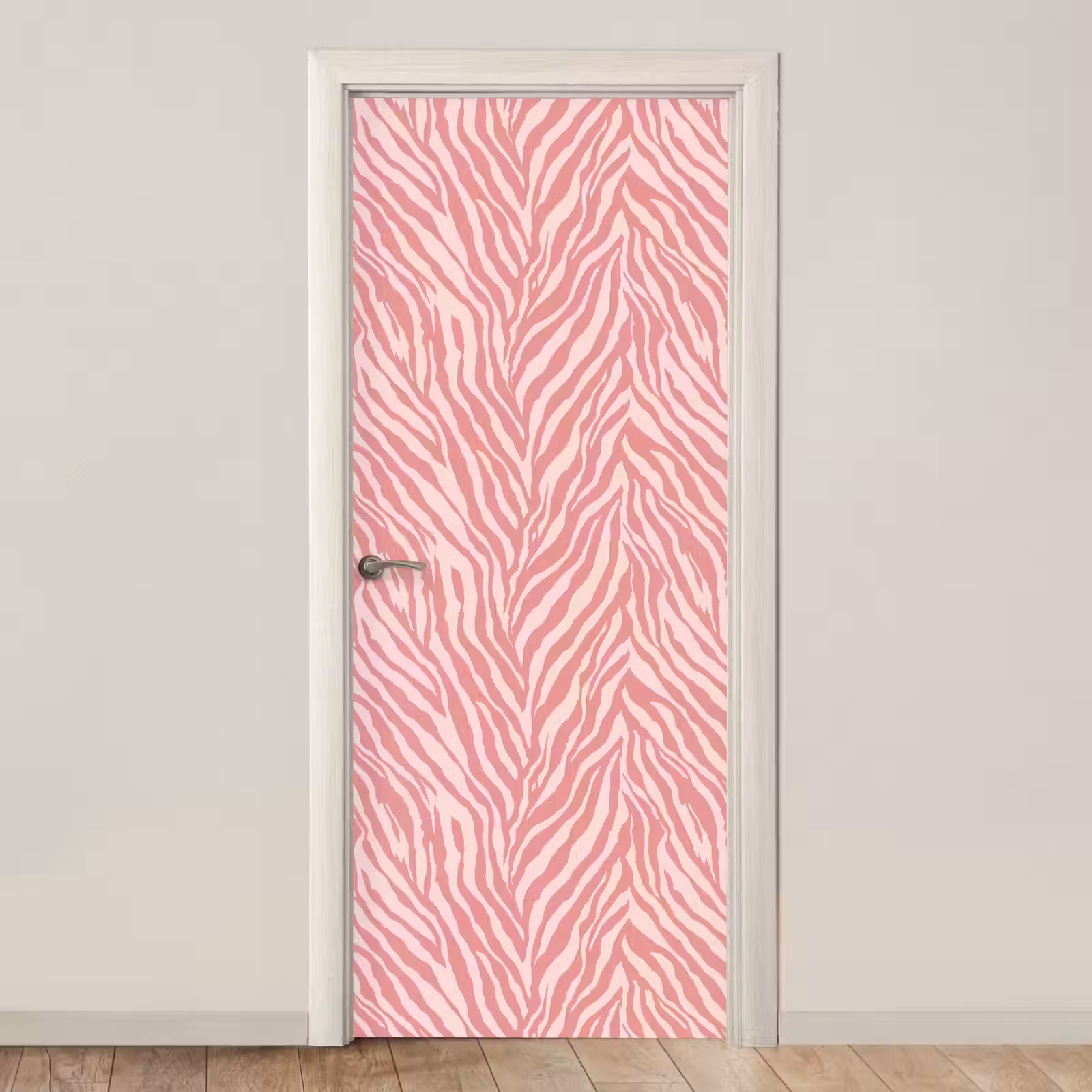 Deursticker - Zebra - Print - Roze — 1