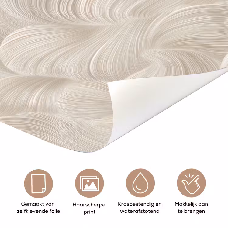 Deursticker - Lijnen - Waaier - Beige — 3