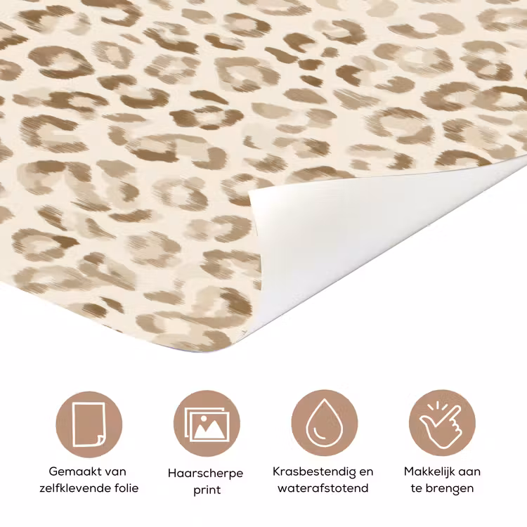 Deursticker - Luipaard - Klassiek - Beige — 3