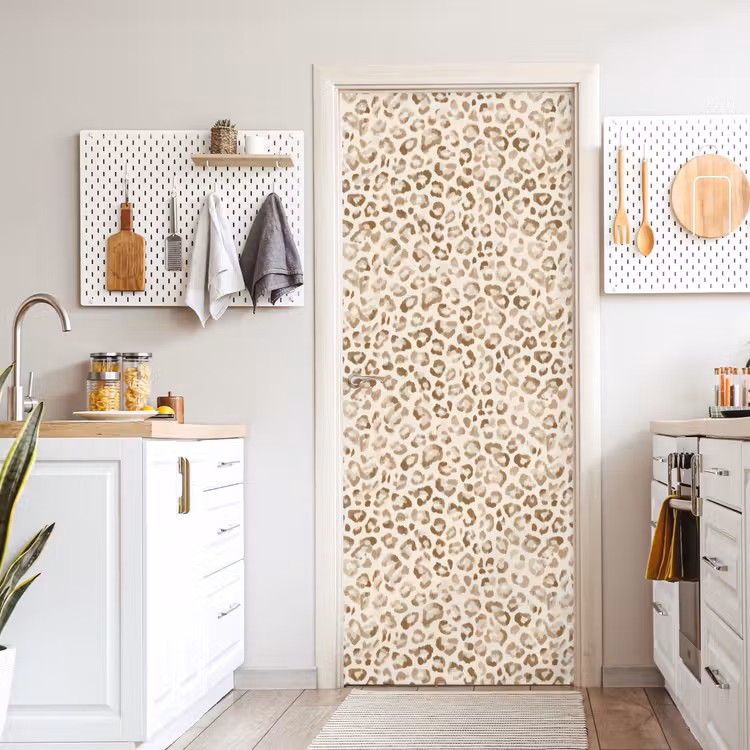 Deursticker - Luipaard - Klassiek - Beige — 7