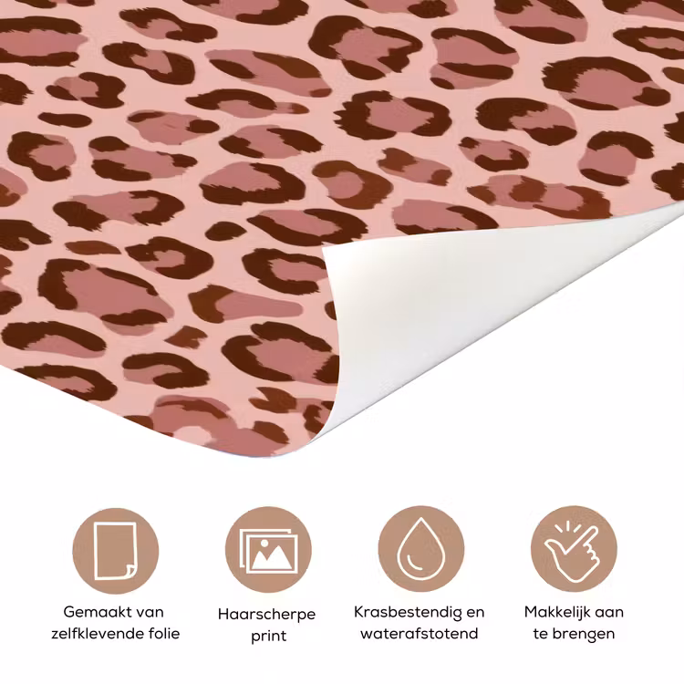 Deursticker - Luipaard - Patroon - Roze — 3