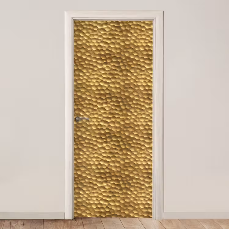 Deursticker - Metaal - Dynamisch - Goud — 1