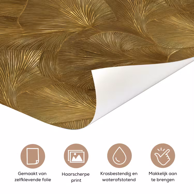 Deursticker - Organisch - Lijnen - Goud — 3