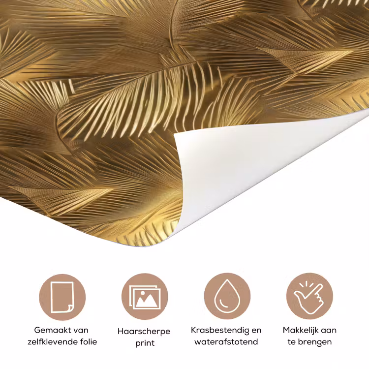 Deursticker - Palm - Waaier - Goud — 3