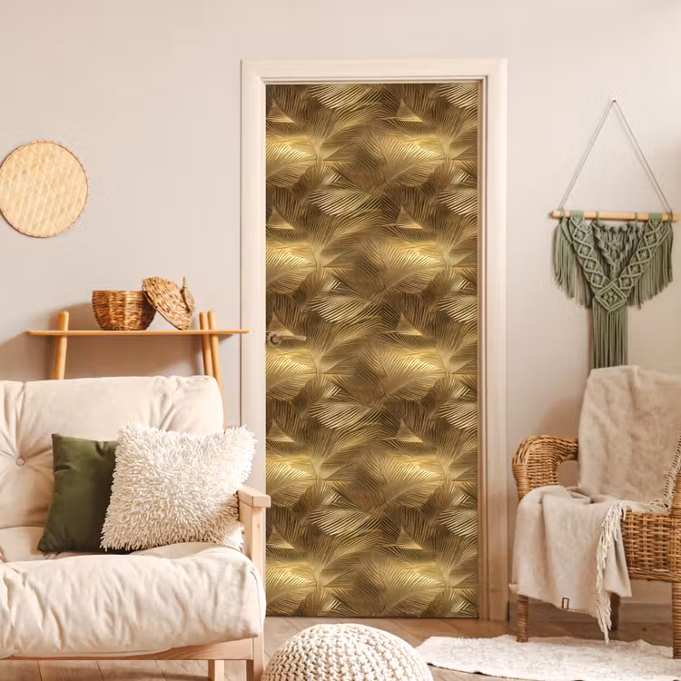 Deursticker - Palm - Waaier - Goud — 4