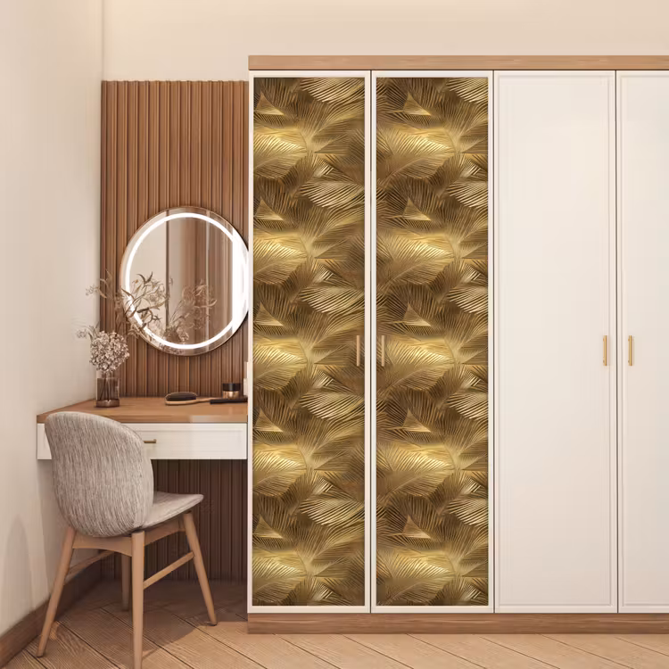 Deursticker - Palm - Waaier - Goud — 5