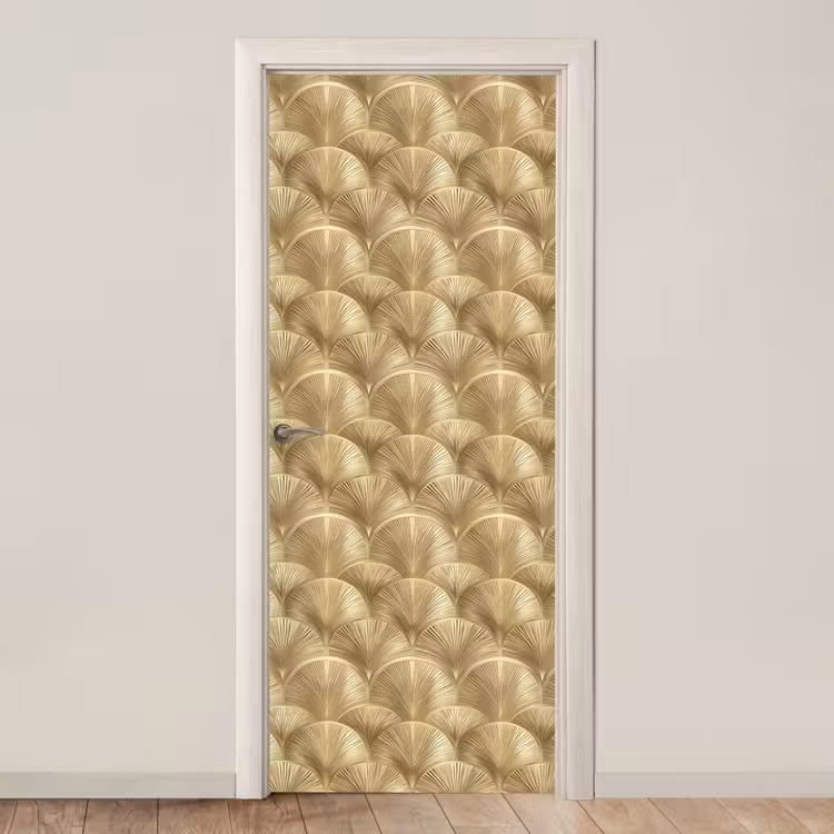 Deursticker - Patroon - Waaier - Goud — 1