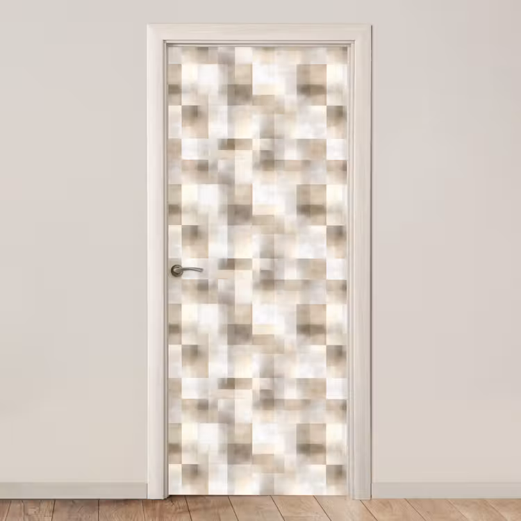 Deursticker - Textuur - Linnen - Beige — 1
