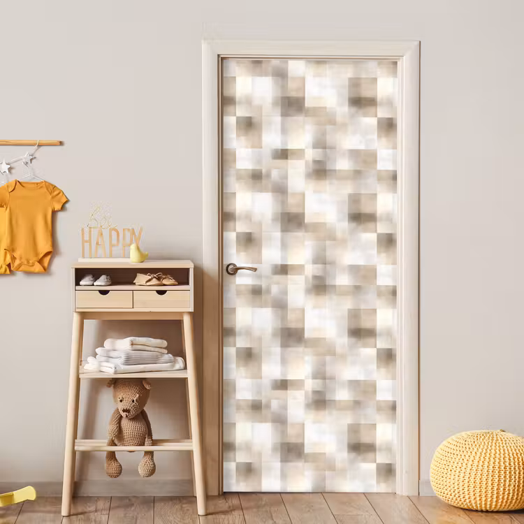 Deursticker - Textuur - Linnen - Beige — 6