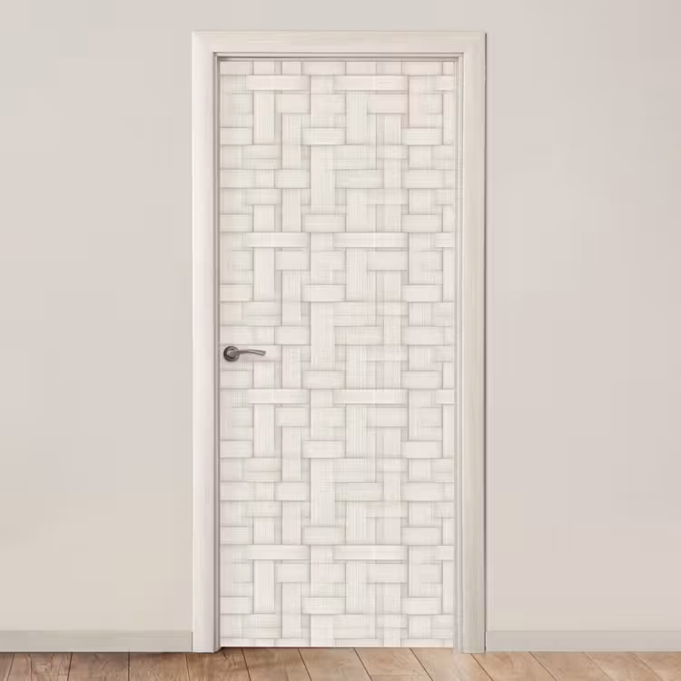 Deursticker - Vlechtwerk - Banen - Beige — 1