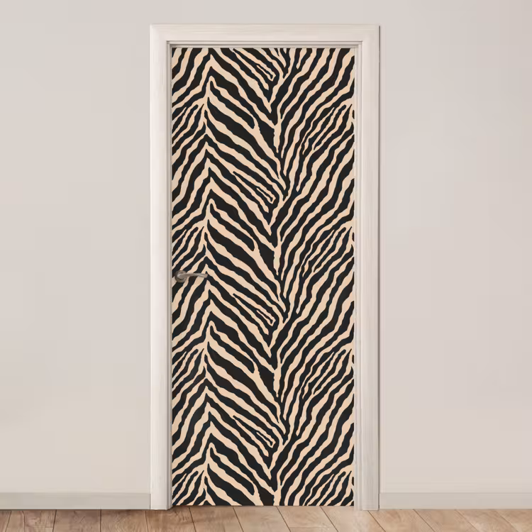 Deursticker - Zebra - Klassiek - Zwart — 1