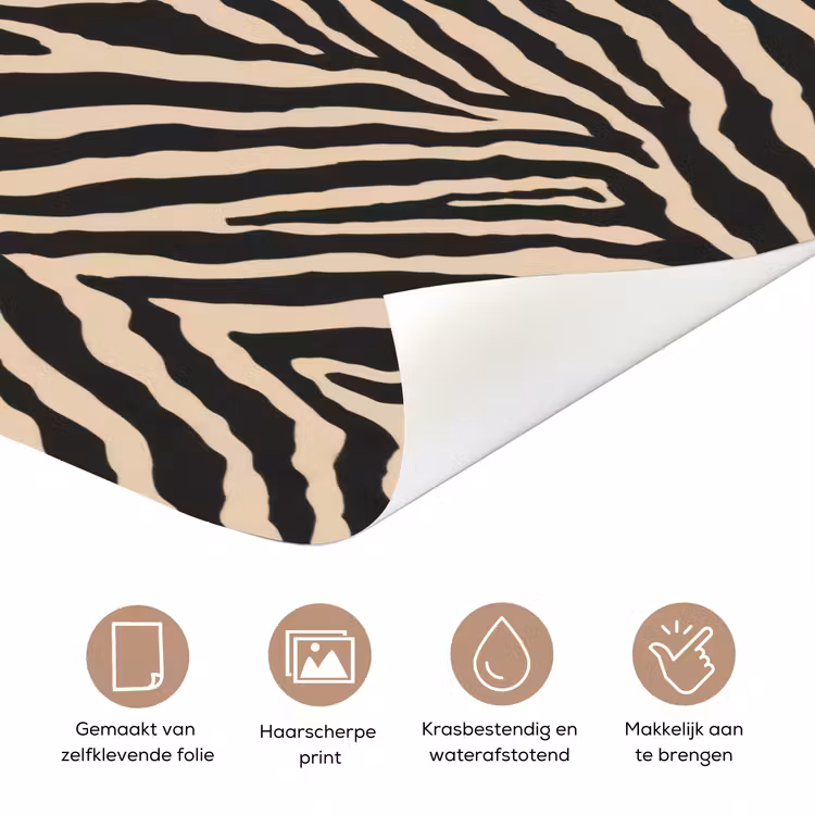 Deursticker - Zebra - Klassiek - Zwart — 3