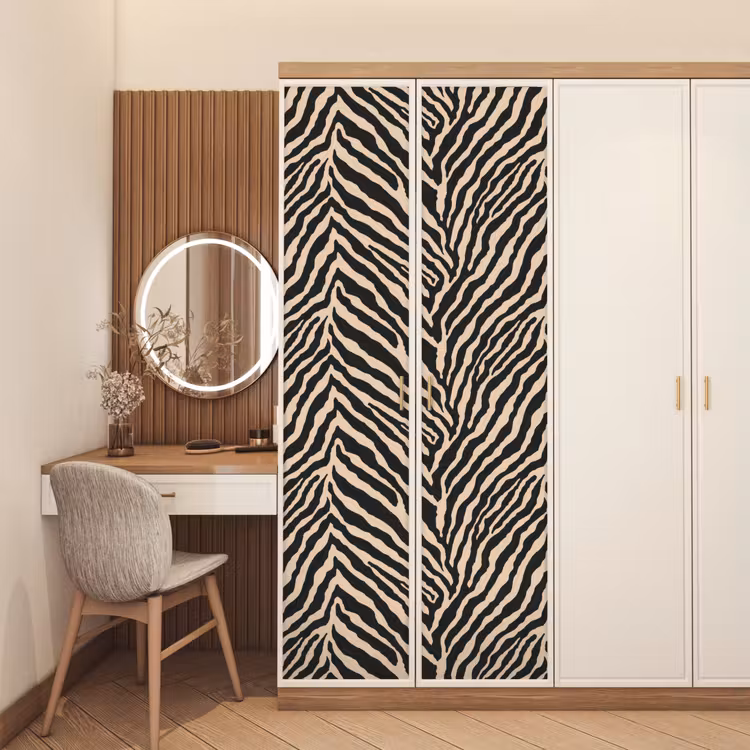 Deursticker - Zebra - Klassiek - Zwart — 5