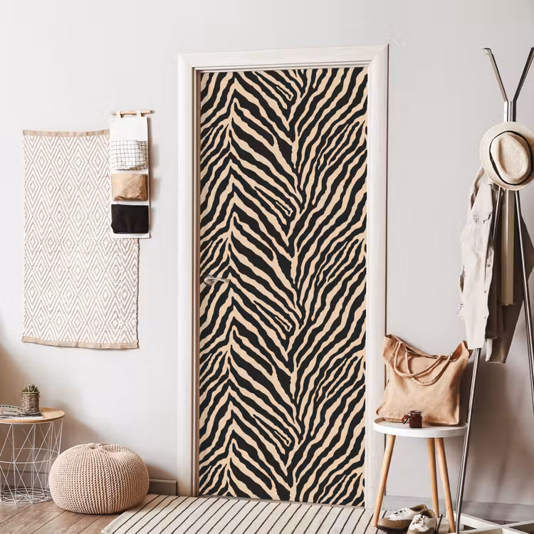 Deursticker - Zebra - Klassiek - Zwart — 8