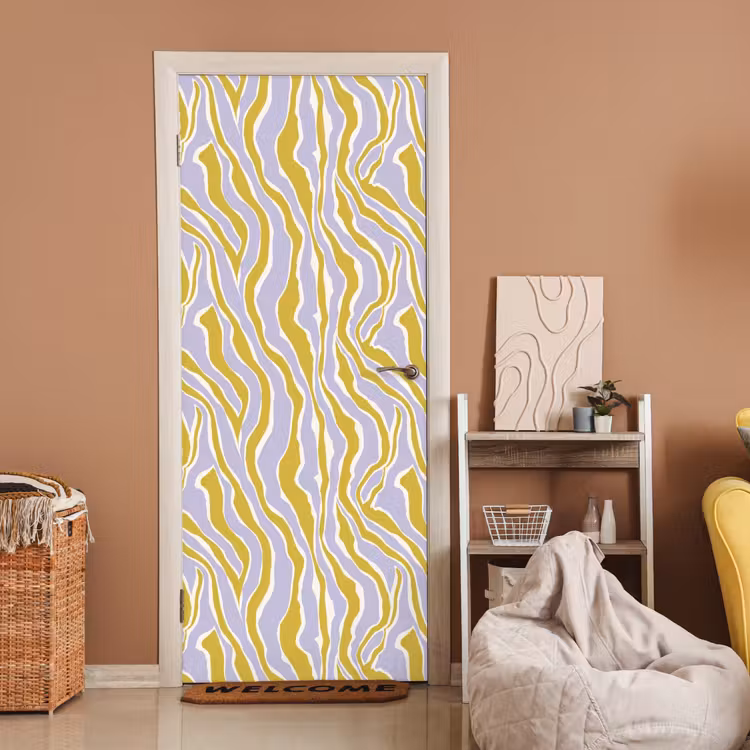 Deursticker - Zebra - Modern - Meerkleurig — 2
