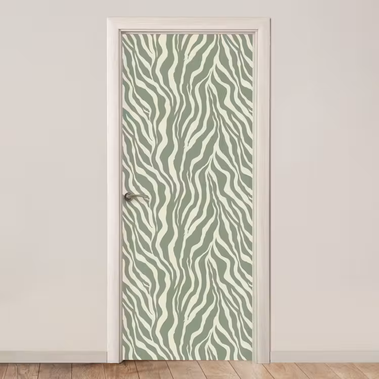 Deursticker - Zebra - Motief - Groen — 1