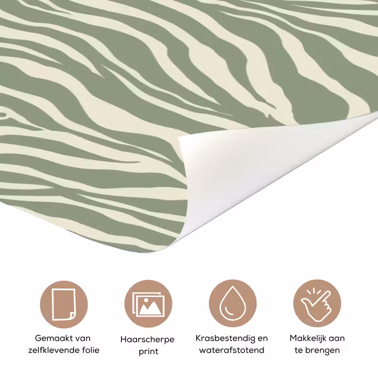 Deursticker - Zebra - Motief - Groen — 3