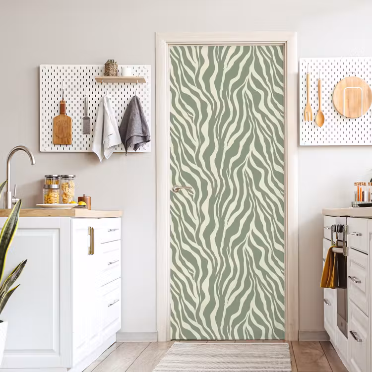 Deursticker - Zebra - Motief - Groen — 7