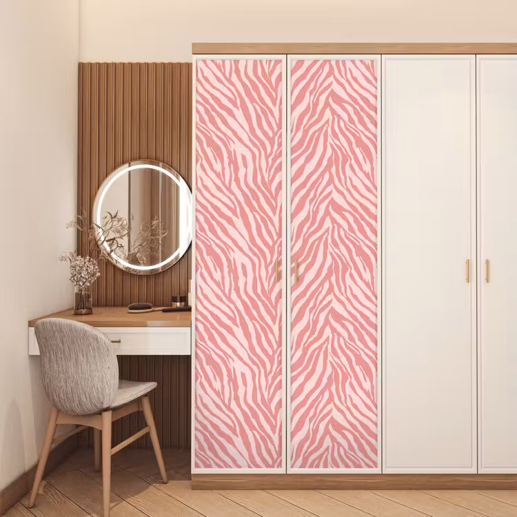 Deursticker - Zebra - Print - Roze — 5