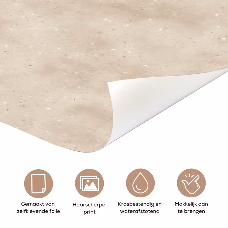 Deursticker - Structuur - Spikkels - Beige — 3