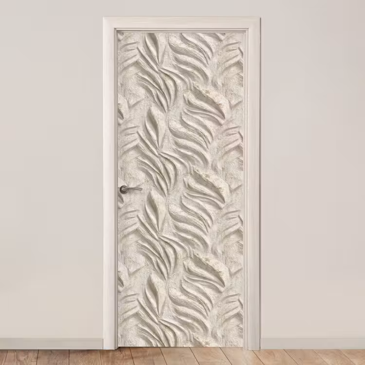 Deursticker - Textuur - Reliëf - Beige — 1