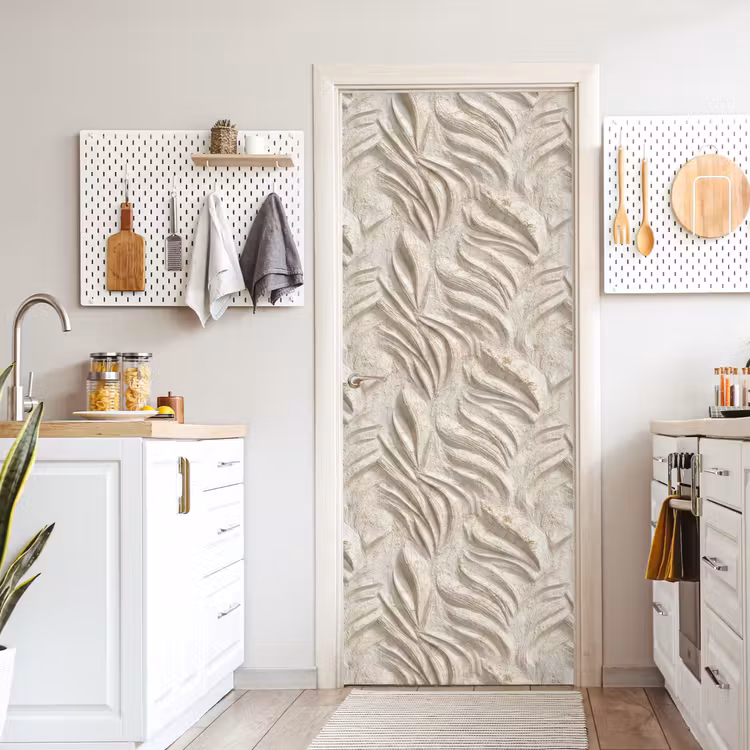 Deursticker - Textuur - Reliëf - Beige — 7