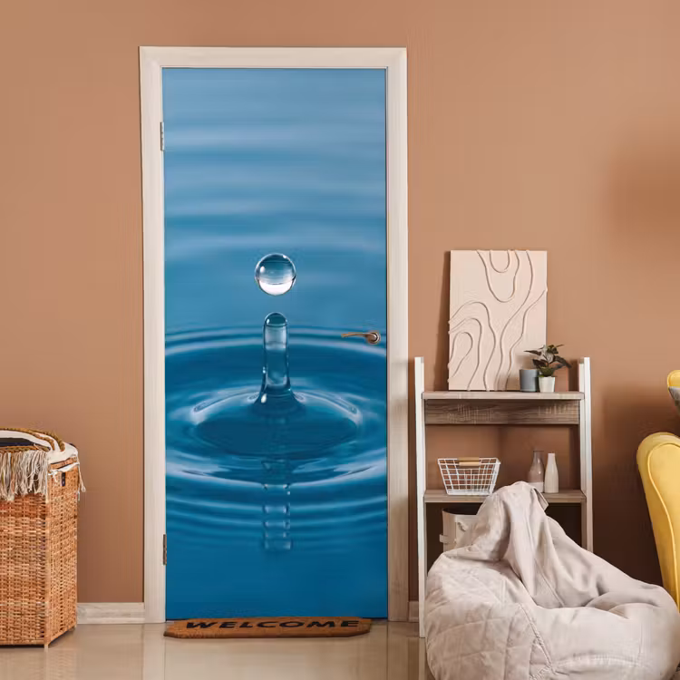 Deursticker - Waterdruppel - Water - Oppervlakte — 2