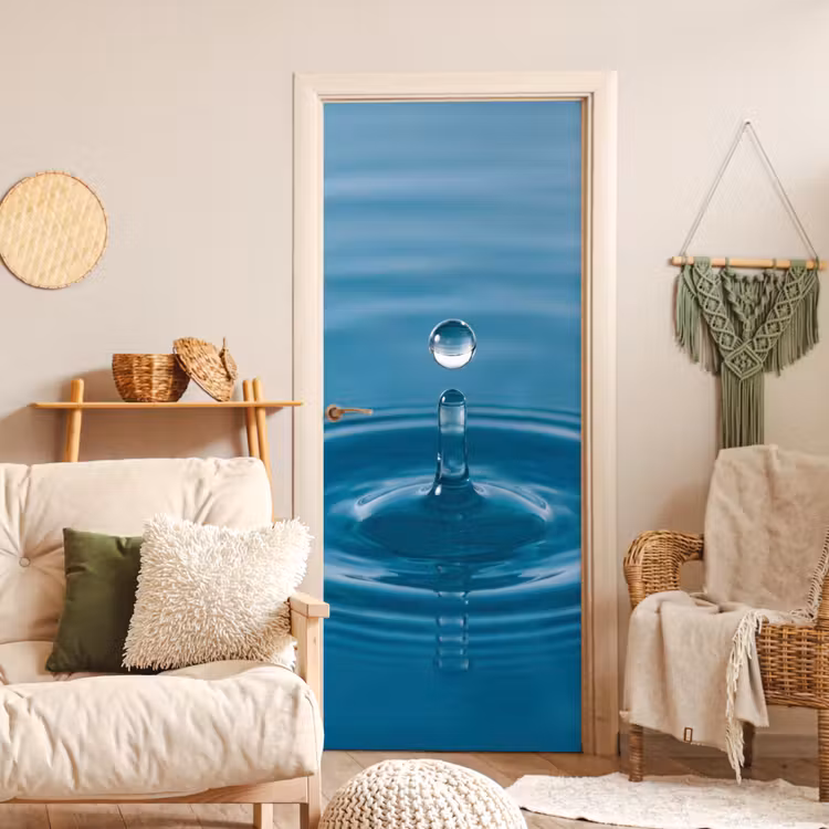 Deursticker - Waterdruppel - Water - Oppervlakte — 4