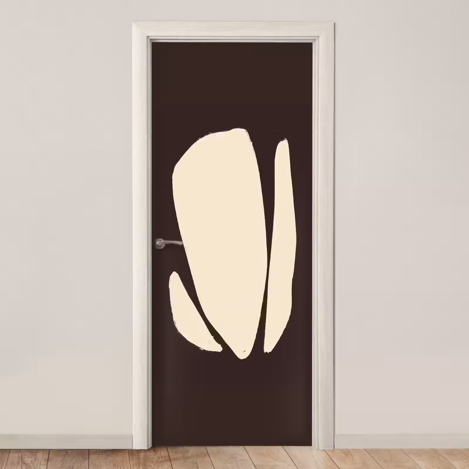Deursticker - Kunst - Modern - Bruin - Abstract — 1