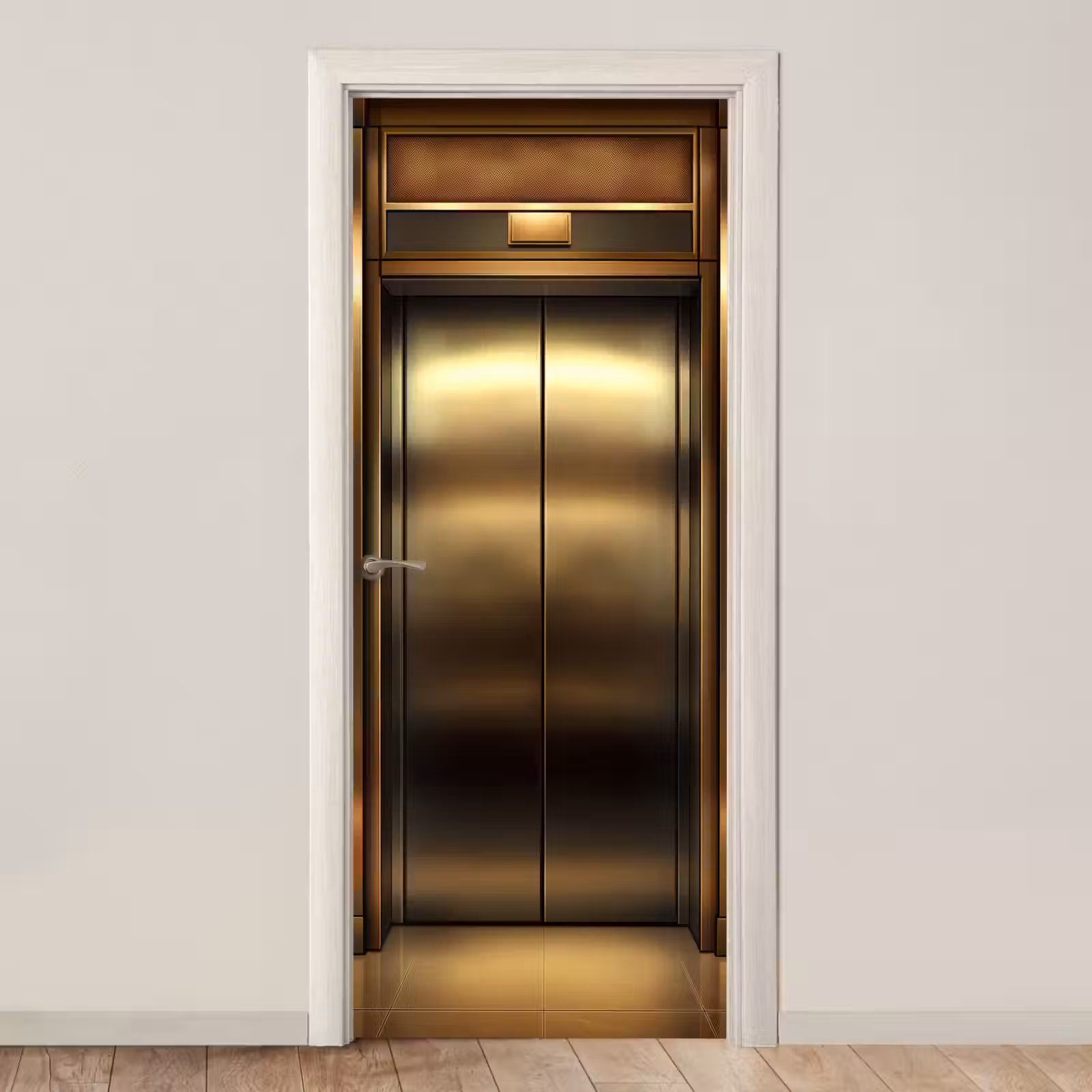 Deursticker - Liftdeur - Goud - Modern — 1