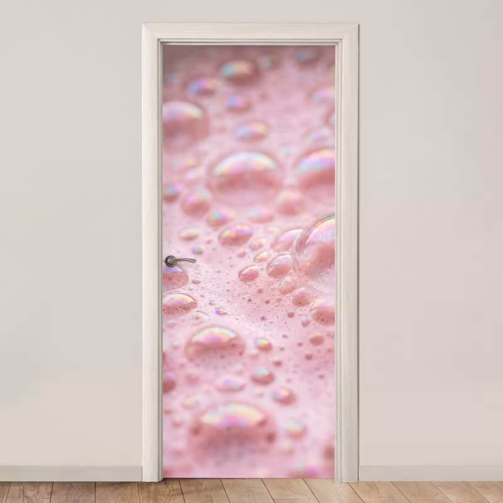 Deursticker - Schuim - Structuur - Roze — 1