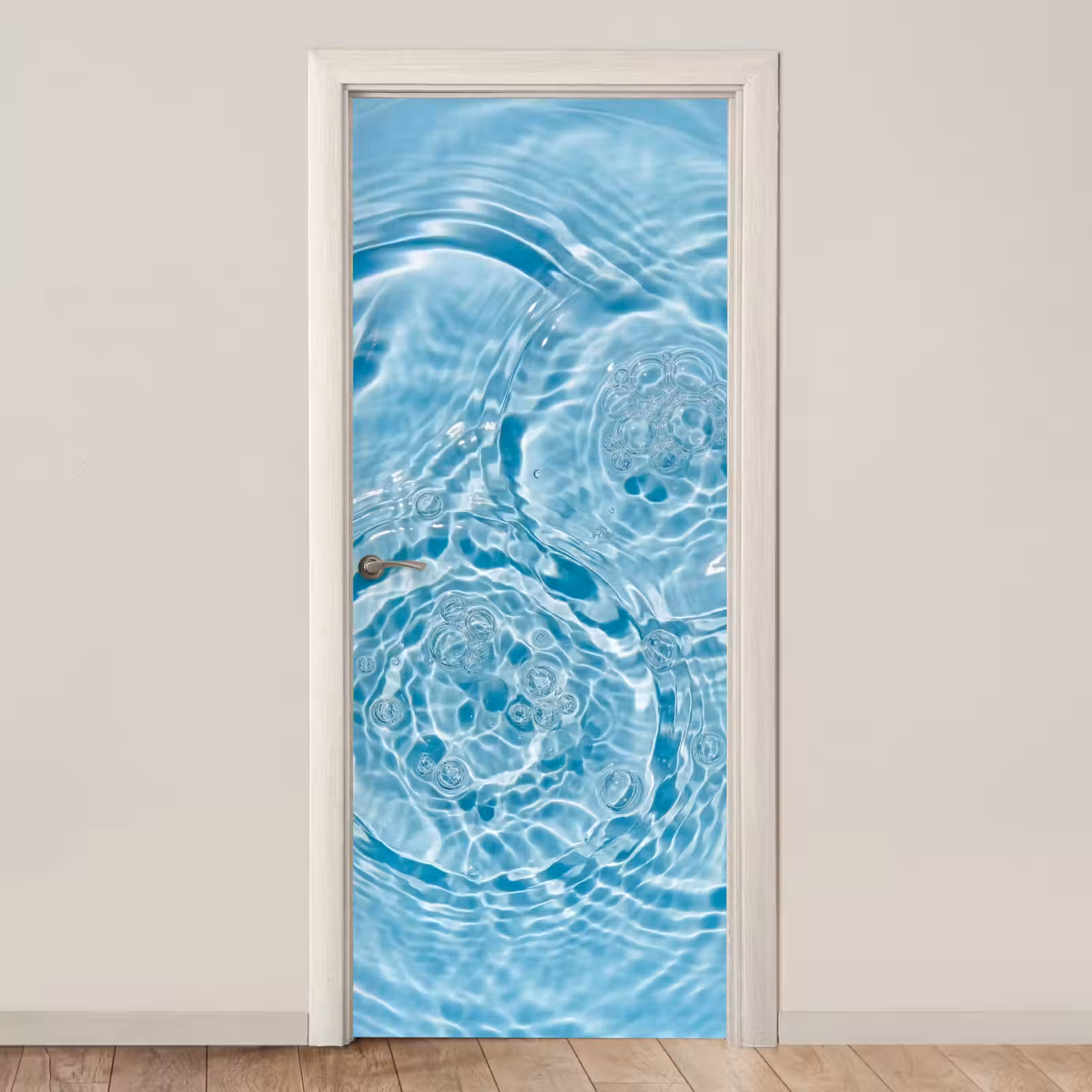 Deursticker - Water - Blauw - bubbels — 1