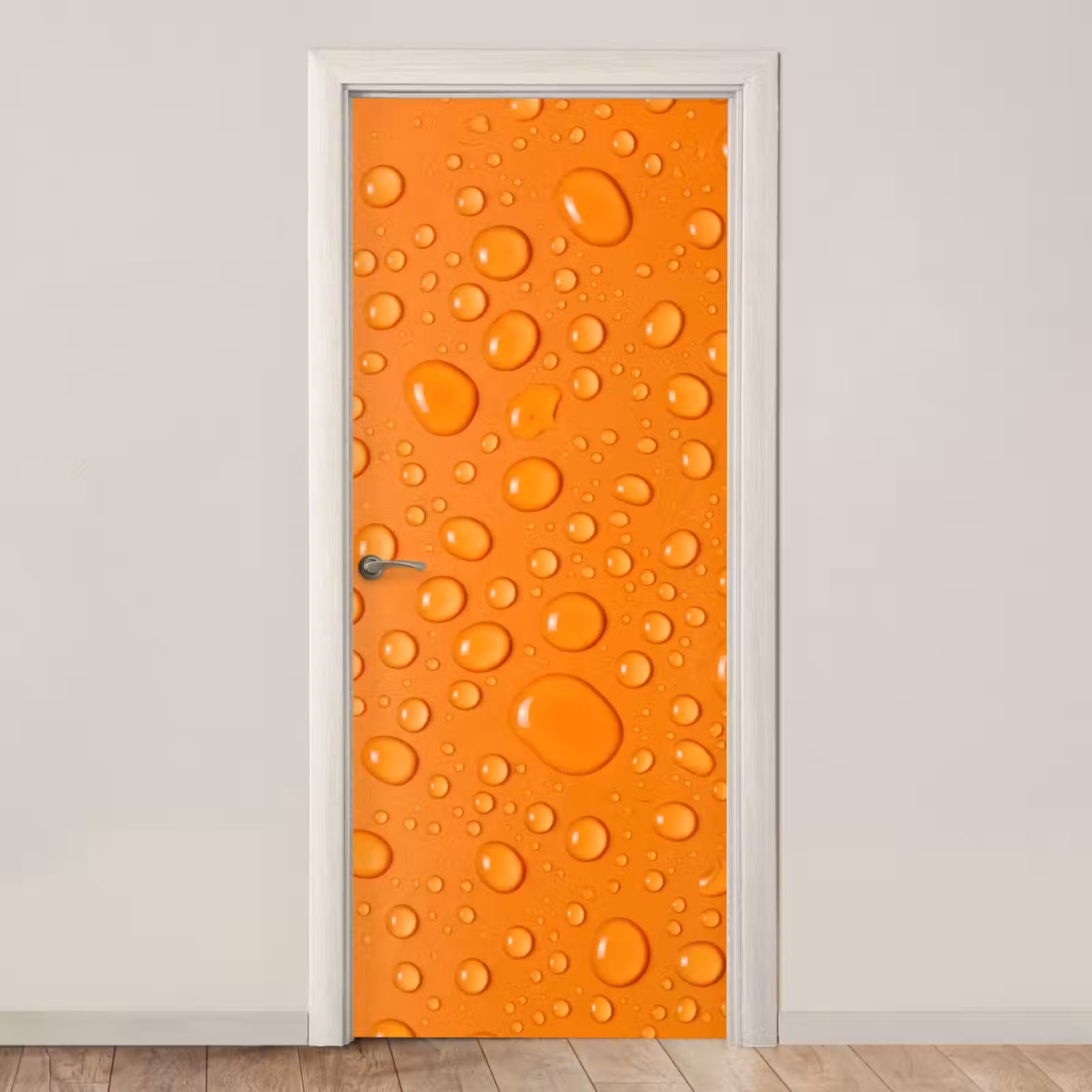 Deursticker - Water - Druppels - Oranje — 1