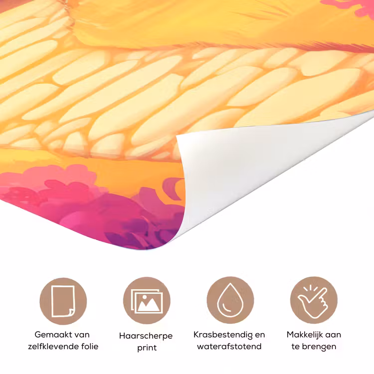 Deursticker - Kasteel - Roze - Pad - Sprookje - Fantasie — 3