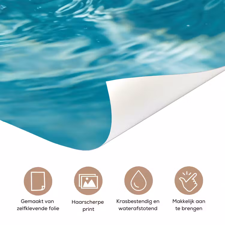 Deursticker - Kokosnoot - Water - Wit — 3
